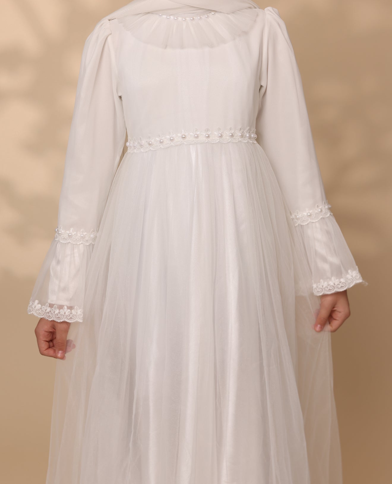 White tulle dress
