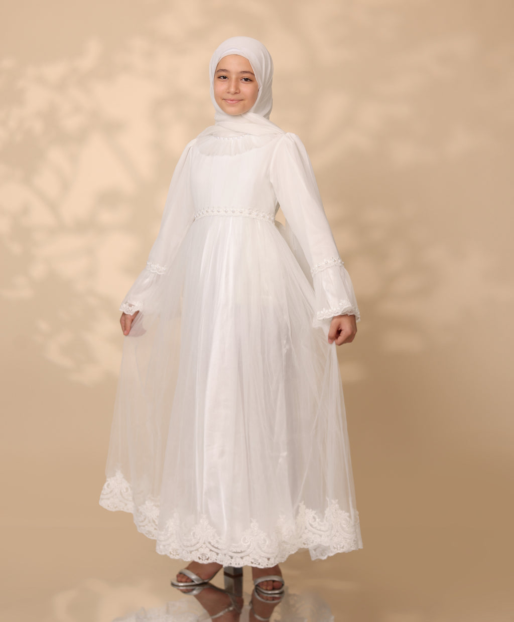 White tulle dress
