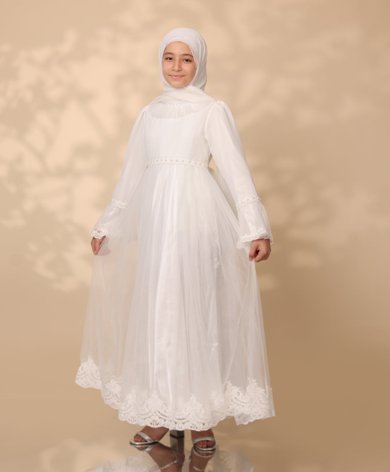 White tulle dress
