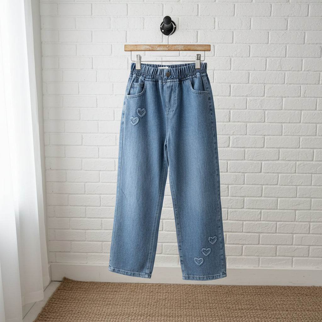 hearts blue jeans