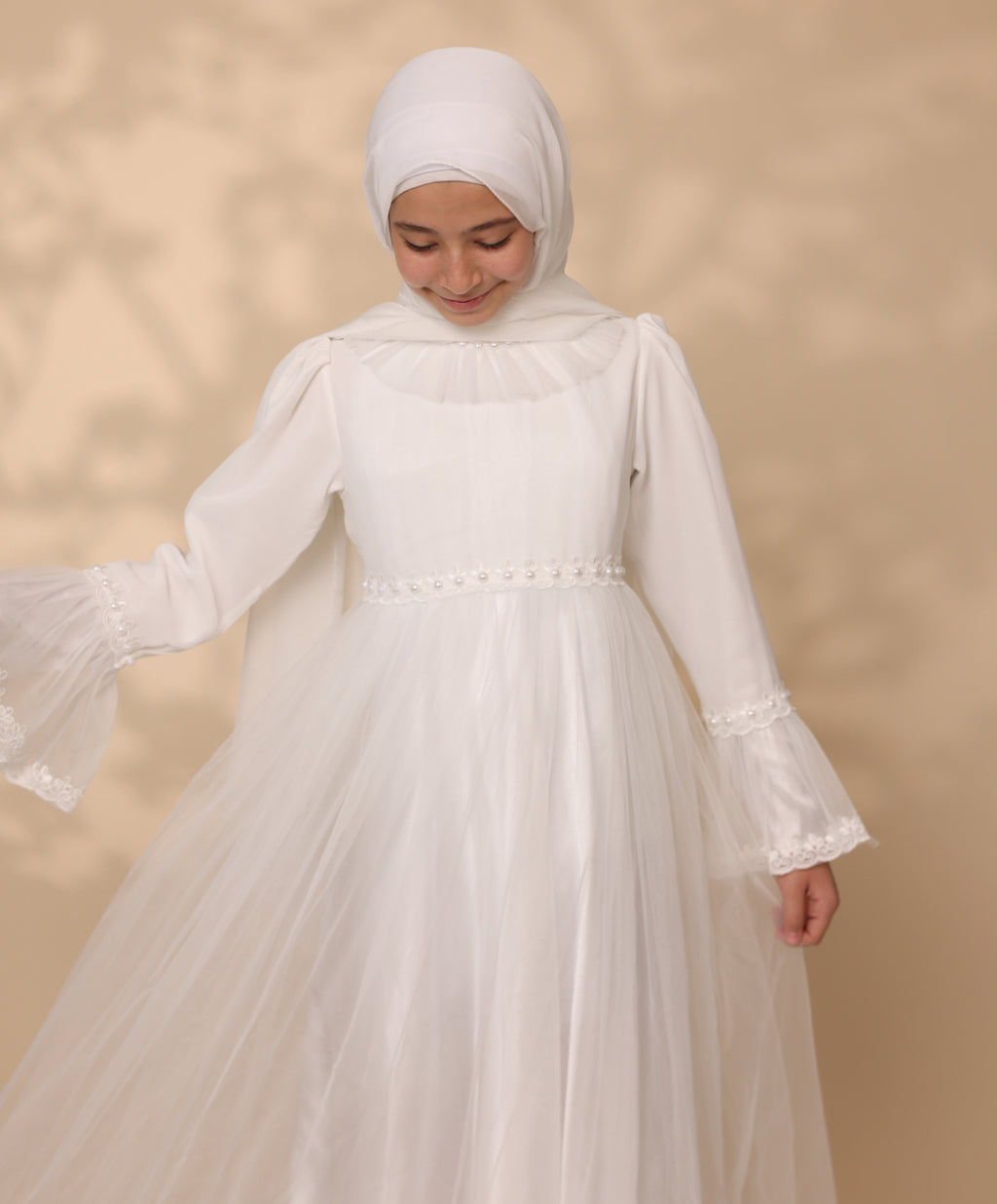 White tulle dress