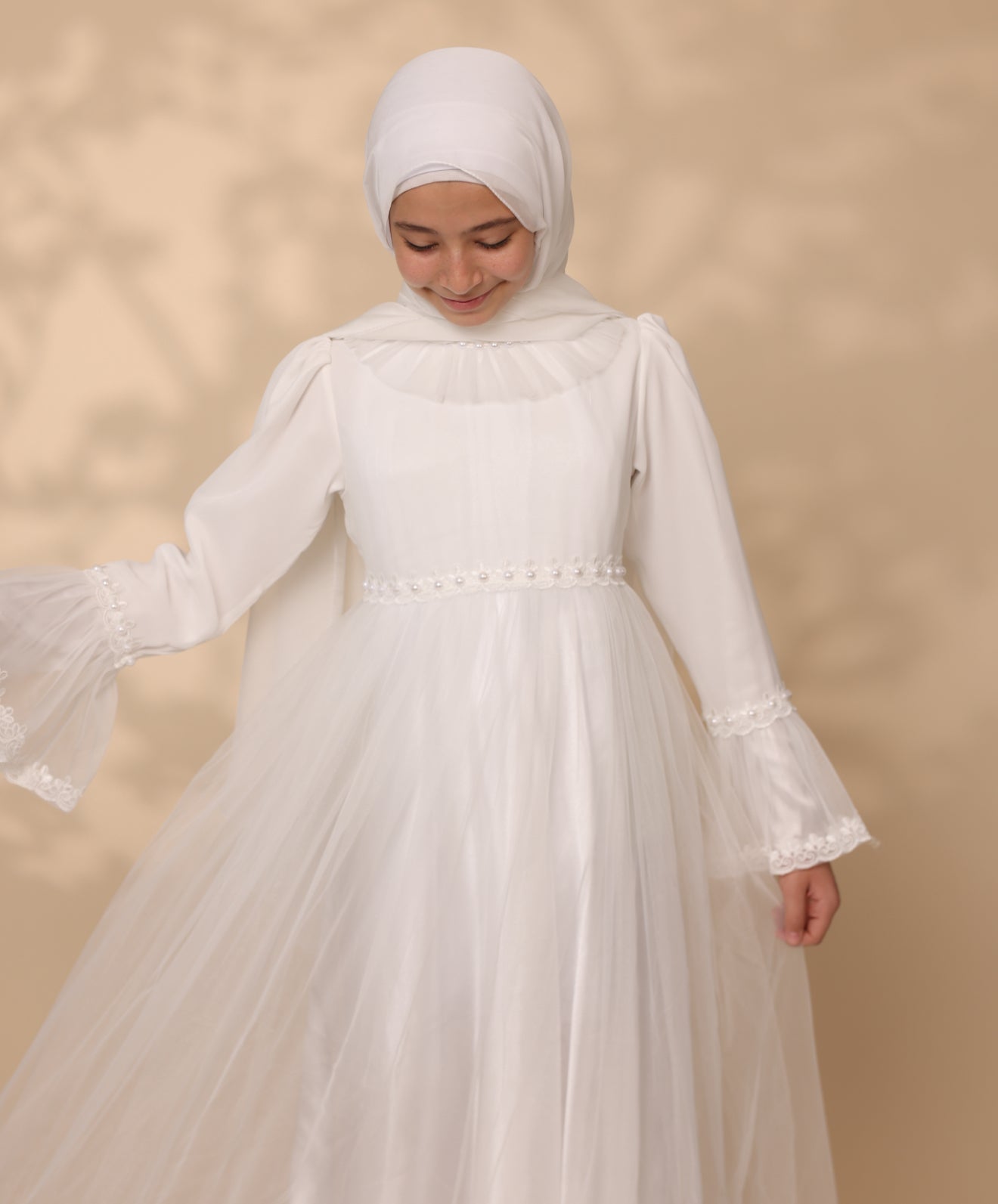 White tulle dress