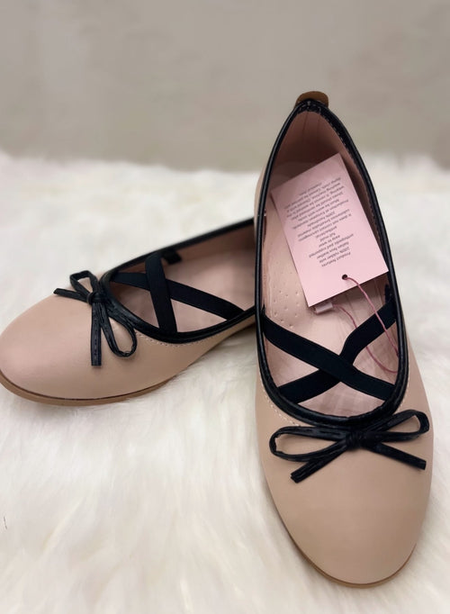 Beige/black ballerina - Little Hijabi