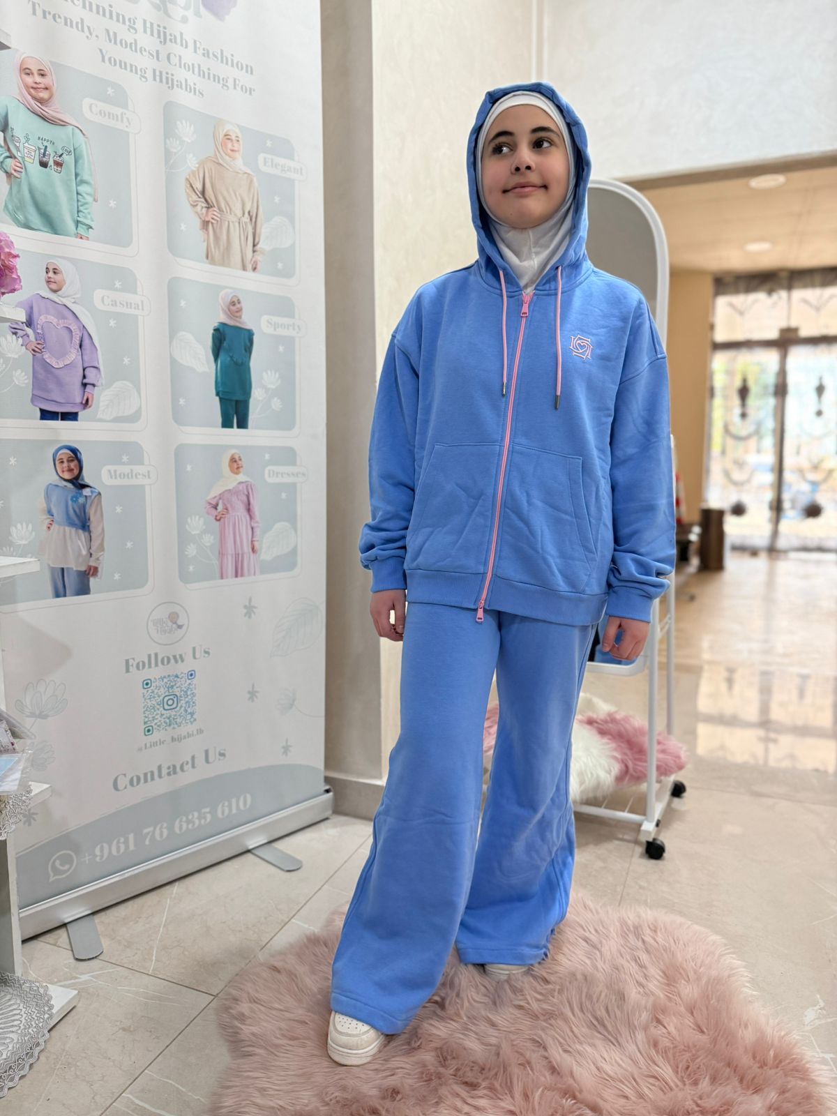 blue cotton set - Little Hijabi