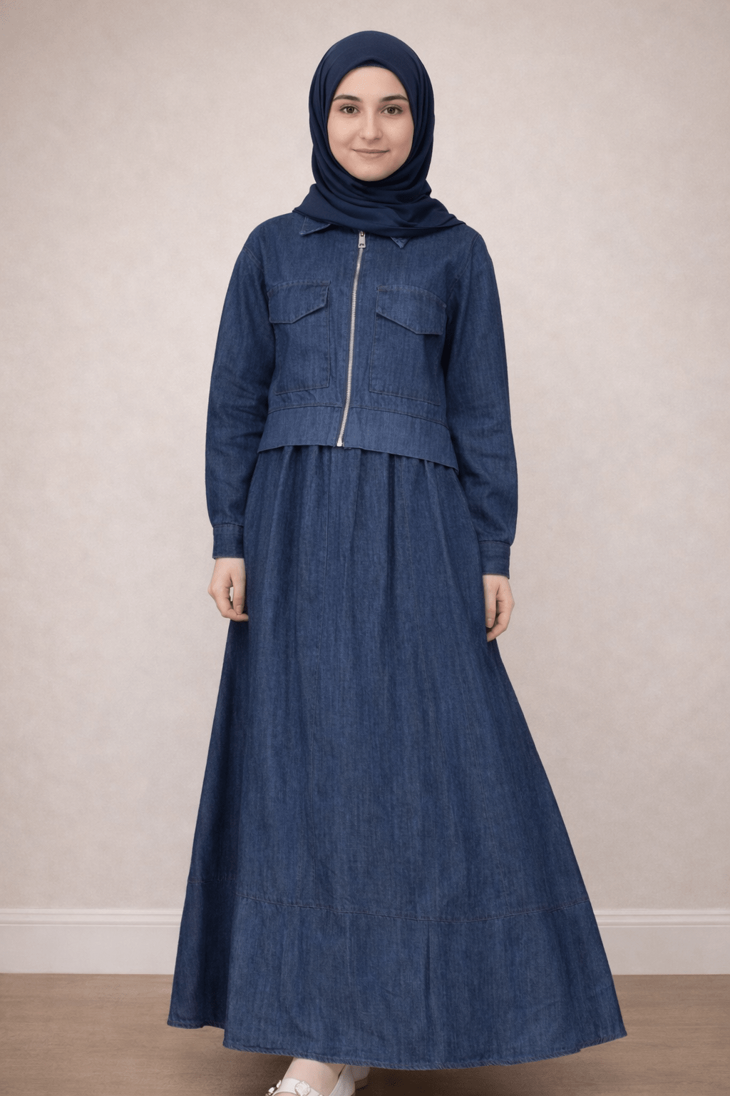 Denim skirt set - Little Hijabi