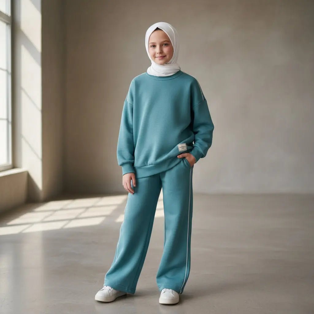 fleece striped cotton set - Little Hijabi
