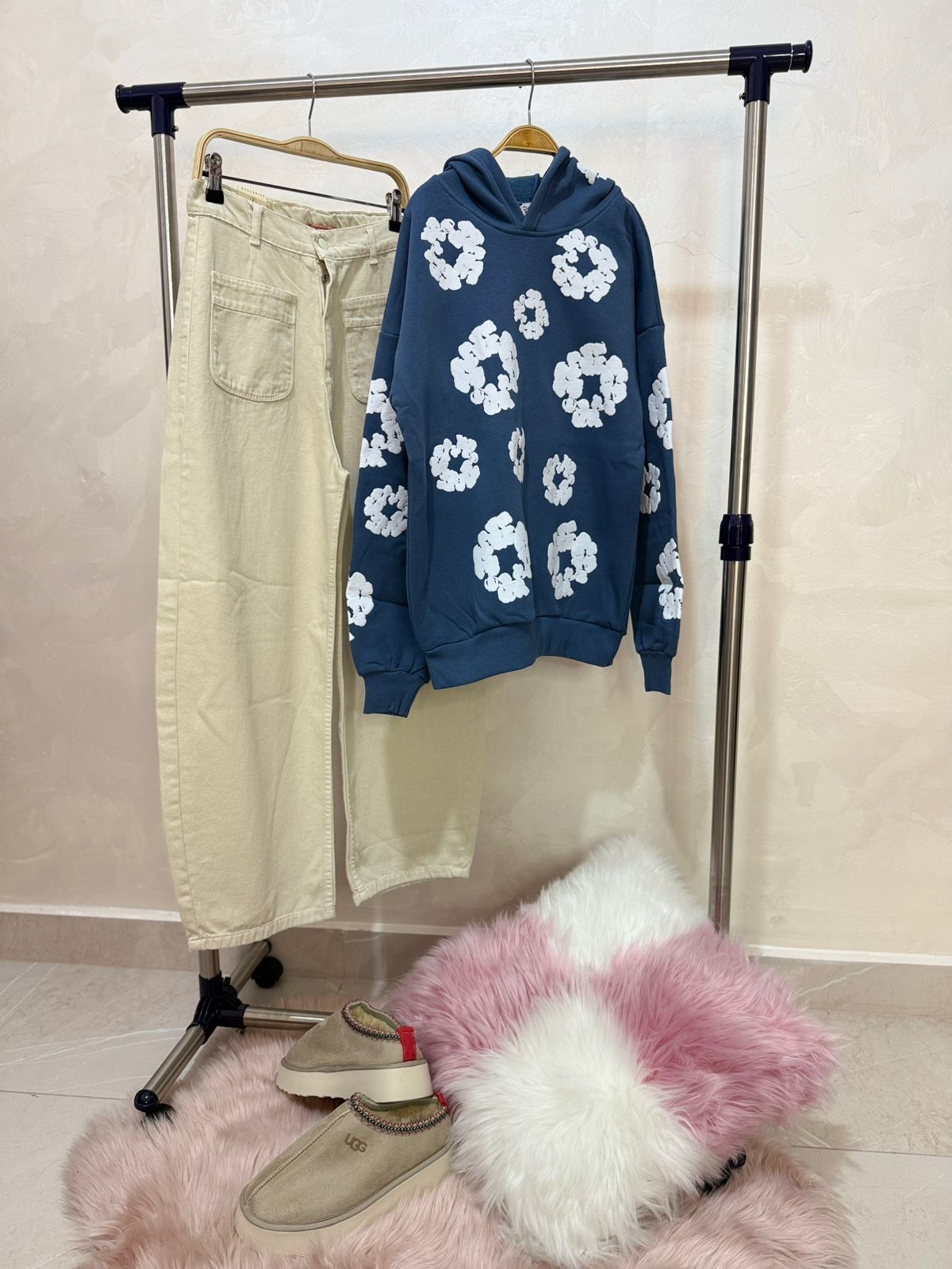 floral fleece hoodie - Little Hijabi