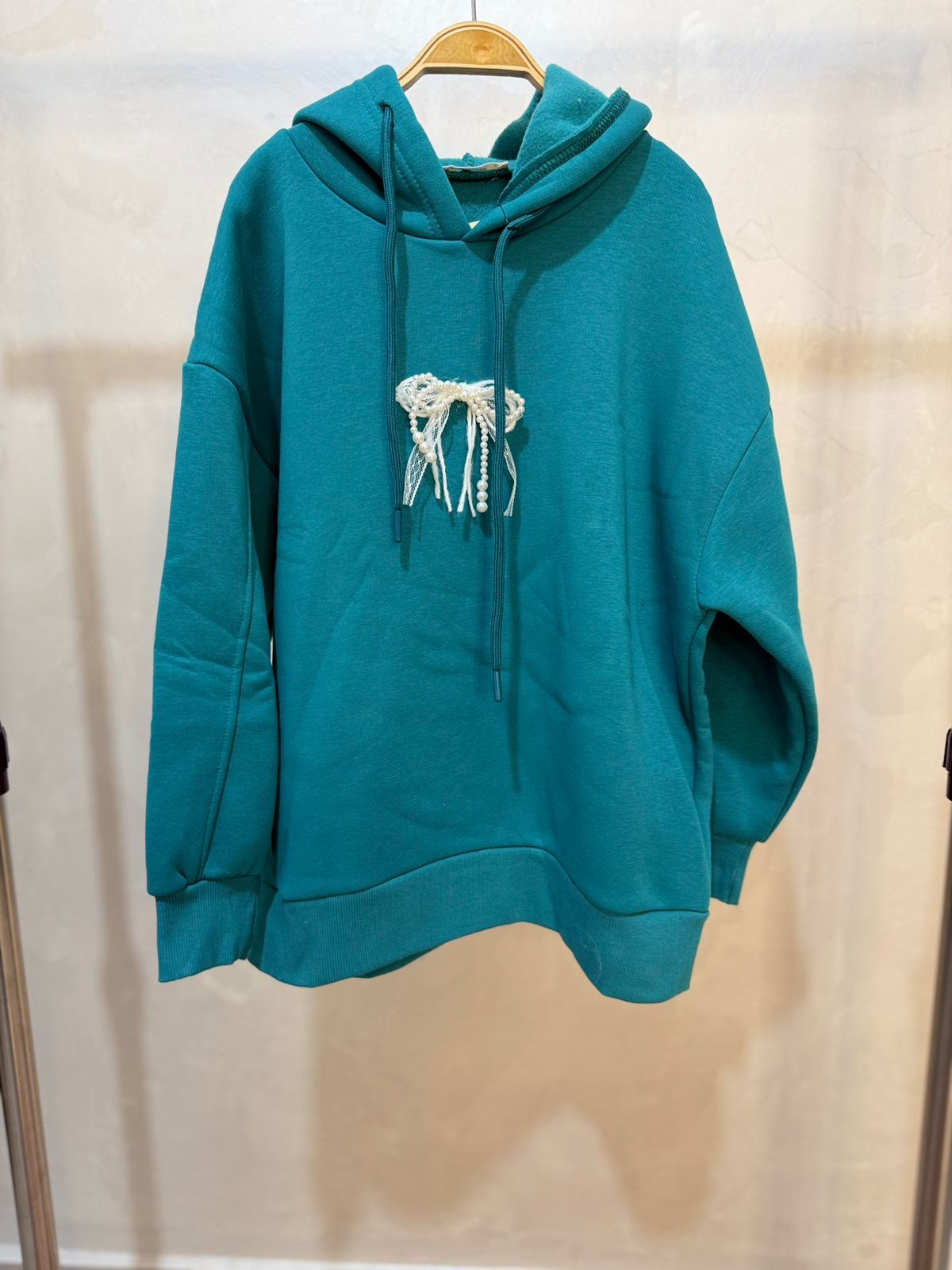 Lace fleece hoodie - Little Hijabi