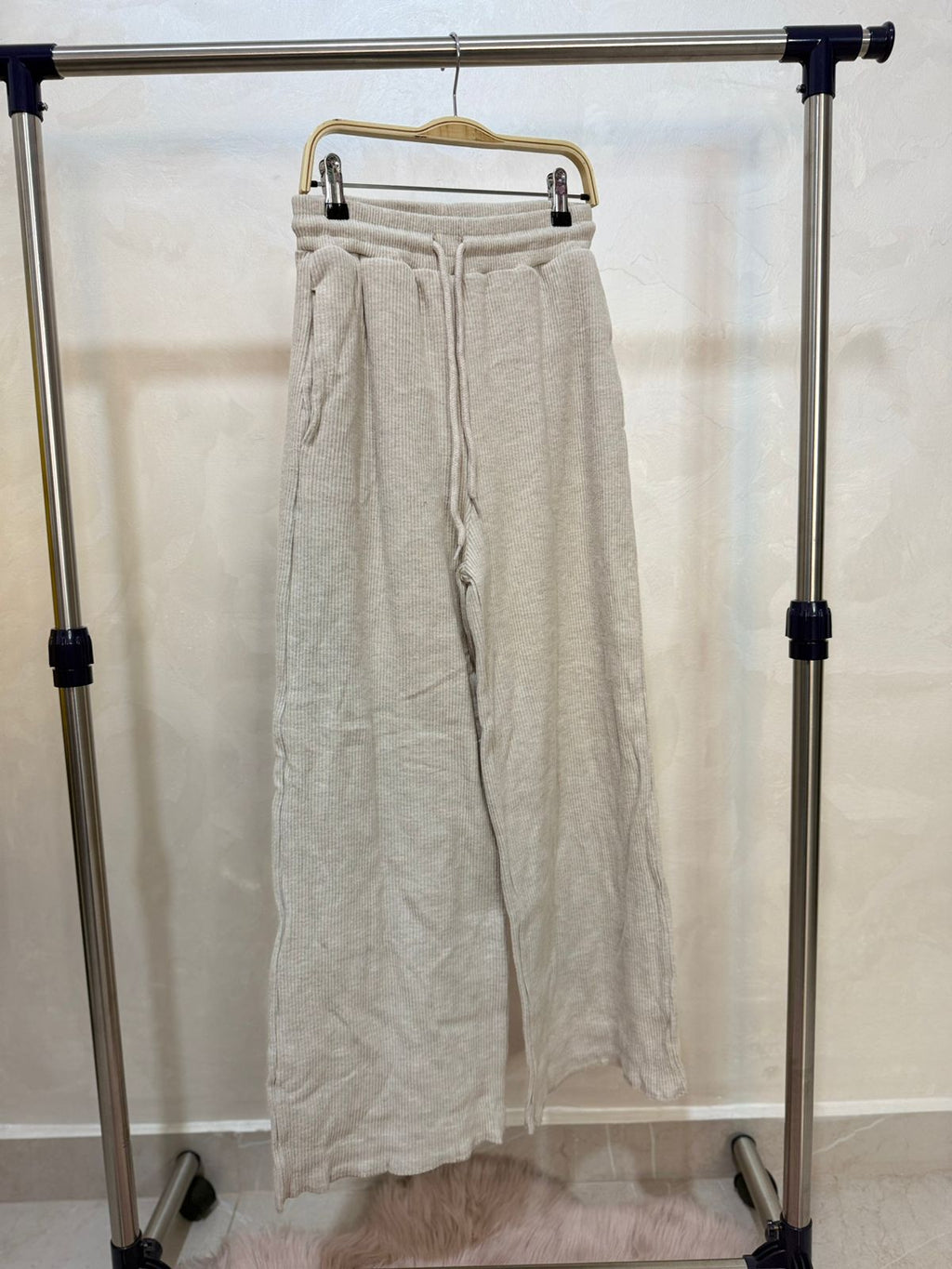 ribbed soft wool pants - Little Hijabi