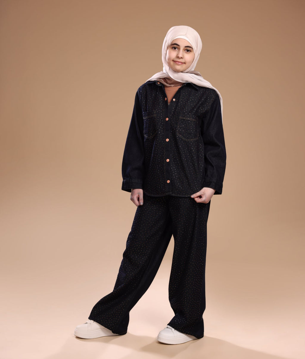 Sparkly denim set - Little Hijabi