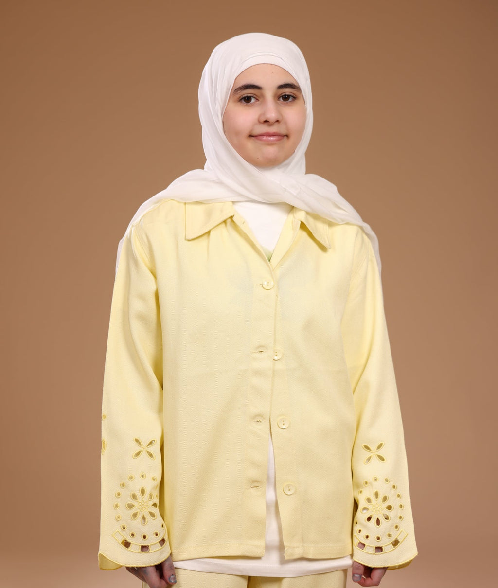Yellow lace Set - Little Hijabi